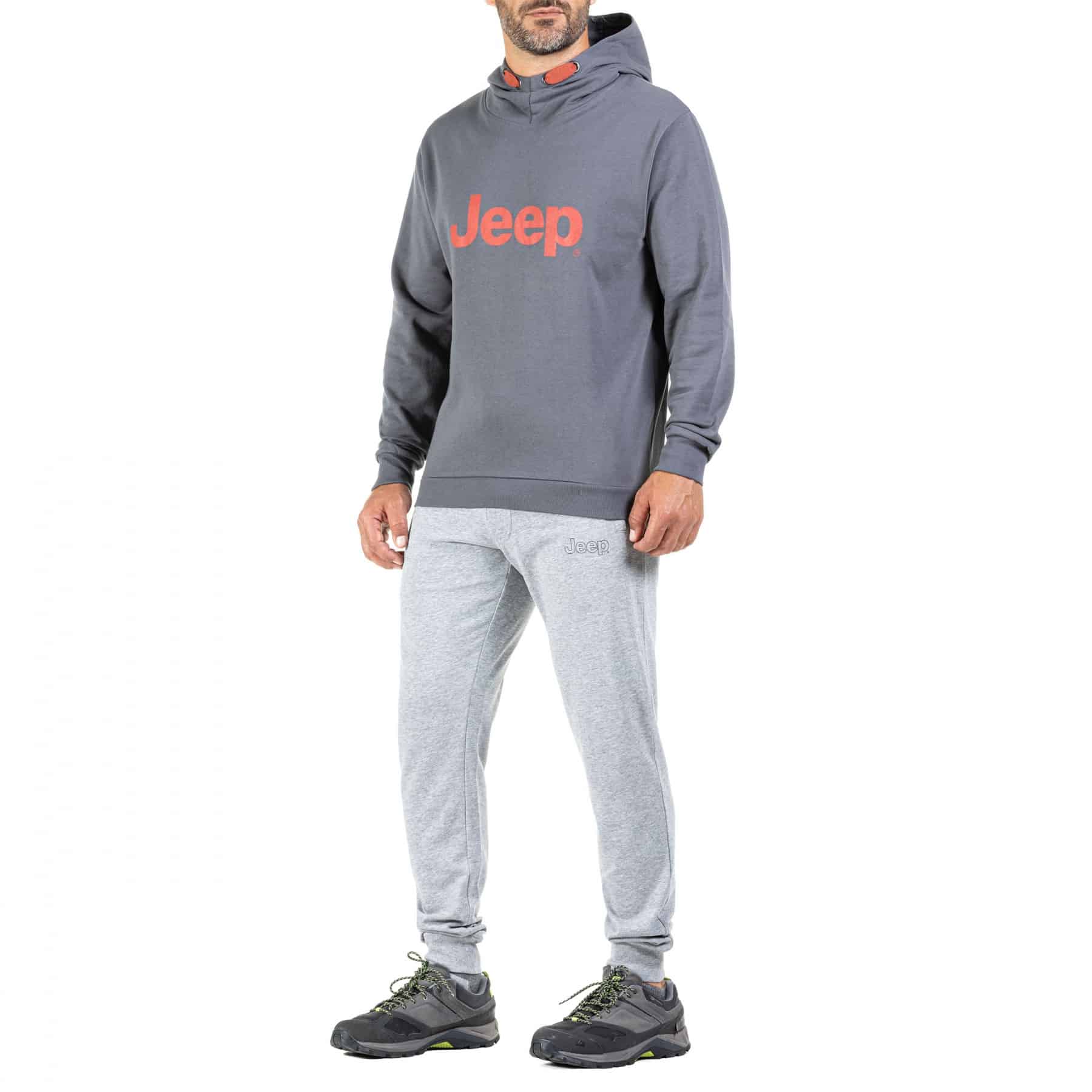 O101865J MAN HOODED SWEATSHIRT JEEP OVERSIZE LOGO PRINT - MagnetBrick 