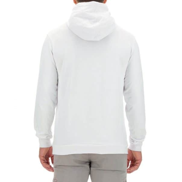 O102046J MAN HOODED SWEATSHIRT JEEP Print - White/Deep Blue