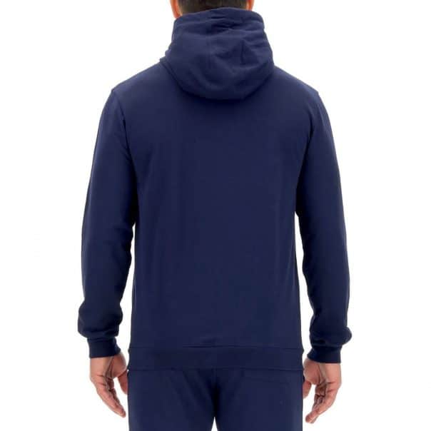 O102046J MAN HOODED SWEATSHIRT JEEP Print - Deep Blue/Misty Grey